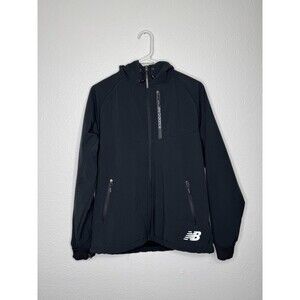 NEW BALANCE SOFTSHELL WATER+WIND RESISTANT HOODED ACTIVEWEAR JACKET MENS Sz M